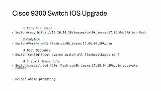 Cisco Switch 9300 IOS Upgrade