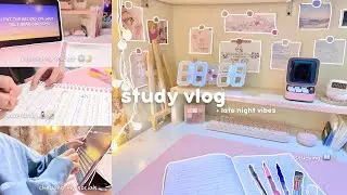 study vlog 📖🌙 // journaling, unboxing, night routine 🧸📚✨