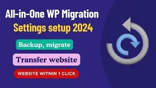 How to migrate WordPress website using all in one wp migration? All in one wp migration plugin 2024