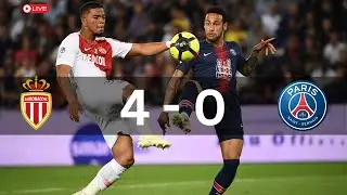 AS Monaco FC Vs PSG | Thrilling Match Today | Messi 3 Goals #messi #psg #monaco