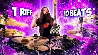 1 Guitar Riff, 10 Drum Beats