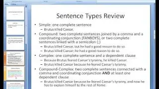 Sentence Variety