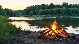 Feu de Camp pour Dormir - Relaxant - Eau et nature détente, Meditation