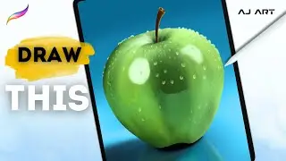 Procreate Drawing for Beginners | Realistic Apple iPad Illustration - Digital Art Tutorial