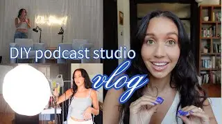 me creating an in-home diy podcast studio!!