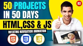 HTML, CSS & JS - 3 Rotating Navigation Animation || By Frontend Genius || 