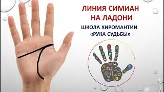 Линия Симиан на ладони. Срощенные линии Головы и Сердца. #Хиромантия