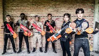 LTT Nerf War : Couple SEAL X Warriors Nerf Guns Fight Crime Group Dr Lee Police Ambushed Scammers