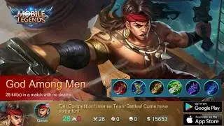 Mobile Legends : God Among Men | FULL ATTACK Item Build Lapu-Lapu 1vs5 Challenge