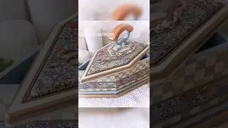 имитация витражной ленты лаковой поталью ..#декор #декупаж #шкатулка #мкдекупаж