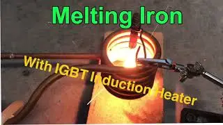 Melting Iron with IGBT Induction Heater