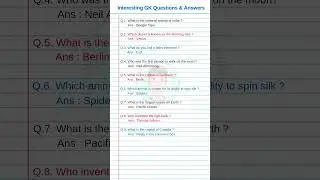 Interesting GK Questions and Answers in English | GK Questions in English short #shorts