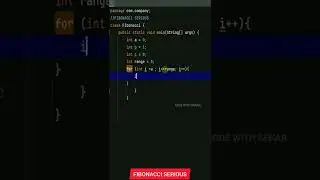 Fibanacci series in java program 