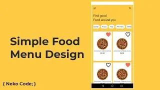 Simple Food Menu Design in kotlin