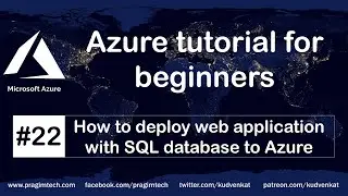 How to deploy web application with sql database to azure