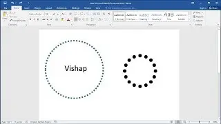 How to create dotted circle in Word