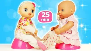 Baby Alive doll & Baby Annabell doll videos for kids. Pretend play & baby dolls morning routine.