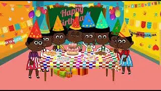 Heri Njema ya Kuzaliwa | Happy Birthday in Kiswahili | Swahili Nursery Rhymes | Learn Kiswahili