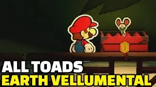 ALL Toads Location | Earth Vellumental Temple | Paper Mario The Origami King