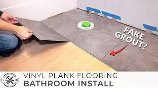 How to Install Vinyl Plank Flooring in a BATHROOM 🚽