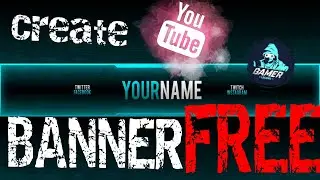 How to make FREE YouTube Banner Guide / Photopea 2021