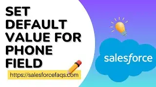 How to set default value for phone field Salesforce | Salesforce set default value for phone field