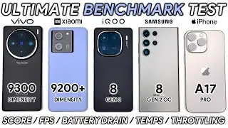 Vivo X100 Pro vs Xiaomi 13T Pro vs iQOO 12 vs Samsung S23 Ultra vs iPhone 15 Pro Max Benchmark Test