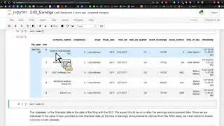 Earnings Data example | Financial Feature Engineering Course