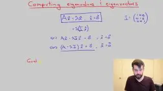 Using determinants to compute eigenvalues & eigenvectors