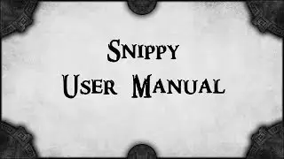 Haem Projects — Project AHO: Snippy — User Manual (Skyrim Mod)