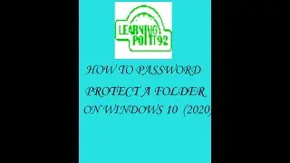 How To  Lock Folders In Windows 10 Without Software-How To Password Protect A Folder In Windows 10