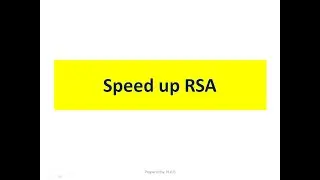 Speed up RSA