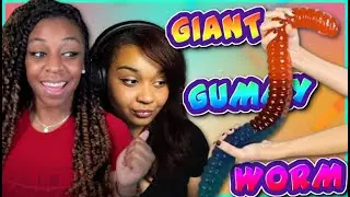 WHO CAN EAT THIS FASTER??? | Me vs @BarefootTasha Eating A GIANT Gummy Worm & Rollup Challenge