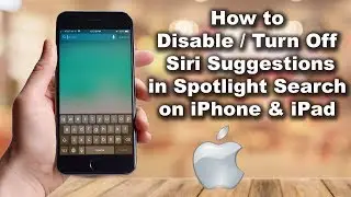 How to disable Siri Suggestions in Spotlight Search on iPhone & iPad