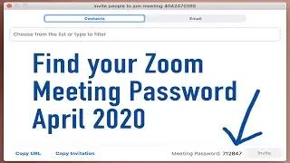 How to find your Zoom meeting password