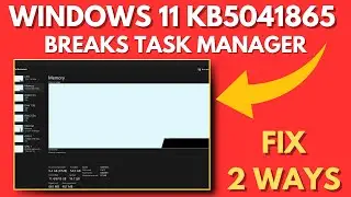 Windows 11 24H2 KB5041865 Breaks Task Manager Shows White Color (Fix)