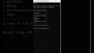 drop databasell MySQL🔥 #coding #mysql #code #createdatabase #databaseadministration #coder #phpmysql