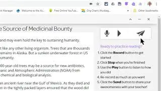 The Practice Reading Aloud Tool in Read and Write for Google Chrome