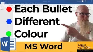 Each bullet a different colour in Word