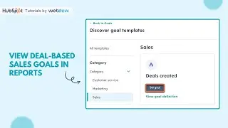 How to view Deal based sales goals in reports