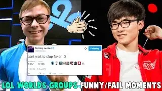 LOL WORLDS GROUPS FUNNY/FAIL MOMENTS - 2016 League of Legends