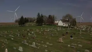 DRONE angle - Eclipse 2024 Shadowing Effect   Fairfield Church, Newman, IL