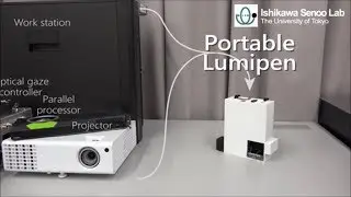 Portable Lumipen: Mobile Dynamic Projection Mapping System Using a 3D-stacked Vision Chip