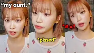 Chaewon accidentally *swears* during livestream (ft. reaction when someone called her aunt)