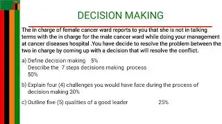 decision making- leadership management and governance