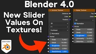 New Slider Values Added to Procedural Textures in Blender 4.0!