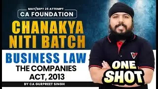 Companies Act 2013 CA Foundation Business Laws One Shot | CA Gurpreet Singh 📚