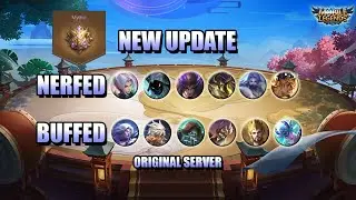 NEW UPDATE ORIGINAL SERVER - MYTHIC PROTECTION, VOTE TO REVAMP AND THE USUAL NERF - MLBB 1.5.08