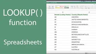 LOOKUP function in spreadsheets Excel & Google Sheets