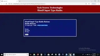 Html5 Input Type Radio Tutorial | Input type = 